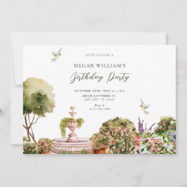 Waterverf esthetische tuin kaart