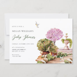 Waterverf esthetische tuin kaart