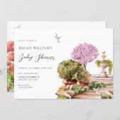 Waterverf esthetische tuin kaart (Voorkant / Achterkant)