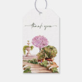 Waterverf esthetische tuinveer cadeaulabel (Achterkant)