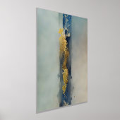 Waterverf etherisch abstract goud blauw zand folie afdrukken (Laagn)