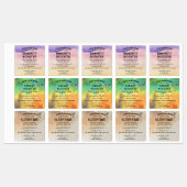 Waterverf etherische olie mix Fles Labels (Vel)