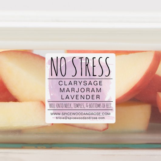 Waterverf Etherische Olierollerfles Waterdicht Labels (Aangebracht)