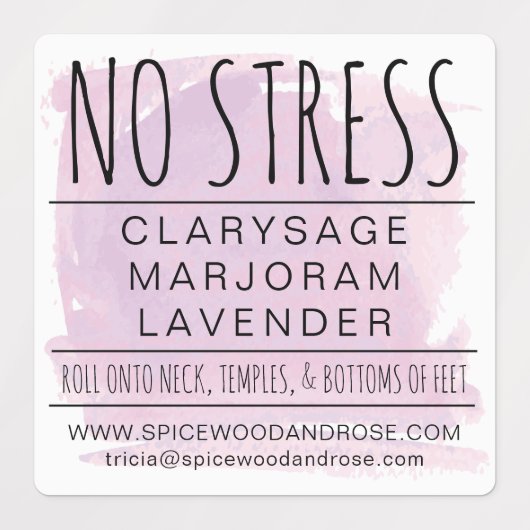 Waterverf Etherische Olierollerfles Waterdicht Labels (Design 1)