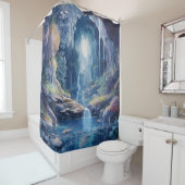 Waterverf Etherische waterval Grotto Douchegordijn (In situ)