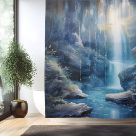 Waterverf Etherische waterval Grotto Douchegordijn