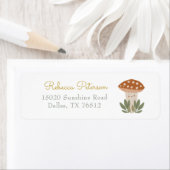 Waterverf Etiket kleine paddenstoel (Insitu)