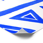 Waterverf etnische Azteken, geometrisch patroon. Poster (Hoek)