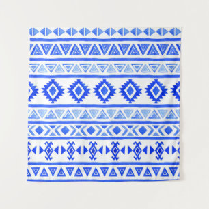 Waterverf etnische Azteken, geometrisch patroon. Wandkleed