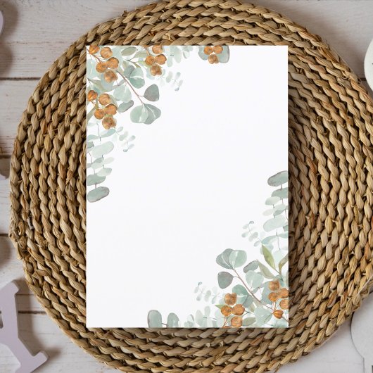 Waterverf Eucalypt Wild One Giraffe Baby shower Kaart