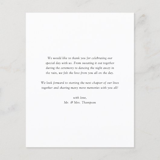 Waterverf Eucalyptu en Zonnebloem Hartelijk dank (Achterkant)