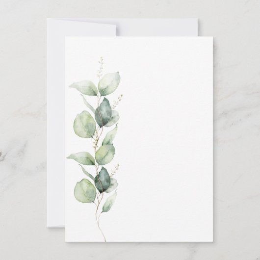 Waterverf Eucalyptus 60ste verjaardagsfeest Kaart (Achterkant)