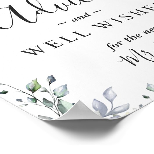 Waterverf Eucalyptus Advice and Well Wishes Sign Poster (Hoek)