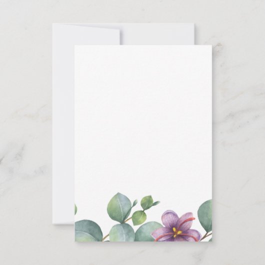 Waterverf Eucalyptus Afstuderen 2025 Partij Kaart (Achterkant)