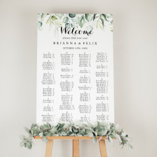 Waterverf Eucalyptus Alfabetische zitplaats Poster