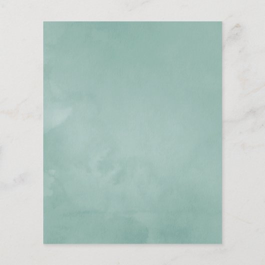 Waterverf Eucalyptus Anemone Geometric Wedding Flyer (Achterkant)