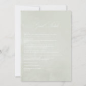 Waterverf Eucalyptus Anemone Geometric Wedding Kaart (Achterkant)