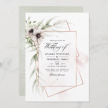 Waterverf Eucalyptus Anemone Geometric Wedding