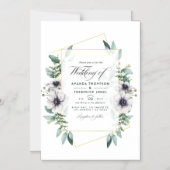 Waterverf Eucalyptus Anemone Geometric Wedding Ma Magnetische Uitnodiging (Voorkant)
