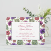 Waterverf | Eucalyptus & Anemone - Weddenschap Kaart (Staand voorkant)