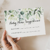 Waterverf Eucalyptus Baby Naam Suggesties kaart