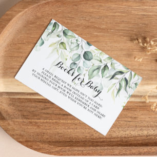 Waterverf Eucalyptus Baby Shower Boek Verzoek  Informatiekaartje