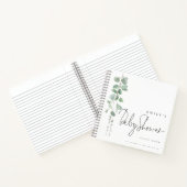 Waterverf Eucalyptus Baby shower Guest Book Notitieboek (Binnen)