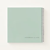 Waterverf Eucalyptus Baby shower Guest Book Notitieboek (Achterkant)