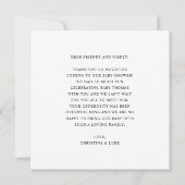 Waterverf Eucalyptus Baby shower Hartelijk dank Bedankkaart (Achterkant)