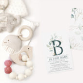 Waterverf eucalyptus Baby shower invitatie Flyer