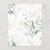 Waterverf eucalyptus Baby shower invitatie Flyer (Achterkant)