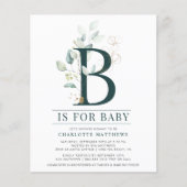 Waterverf eucalyptus Baby shower invitatie Flyer (Voorkant)