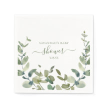 Waterverf Eucalyptus Baby shower