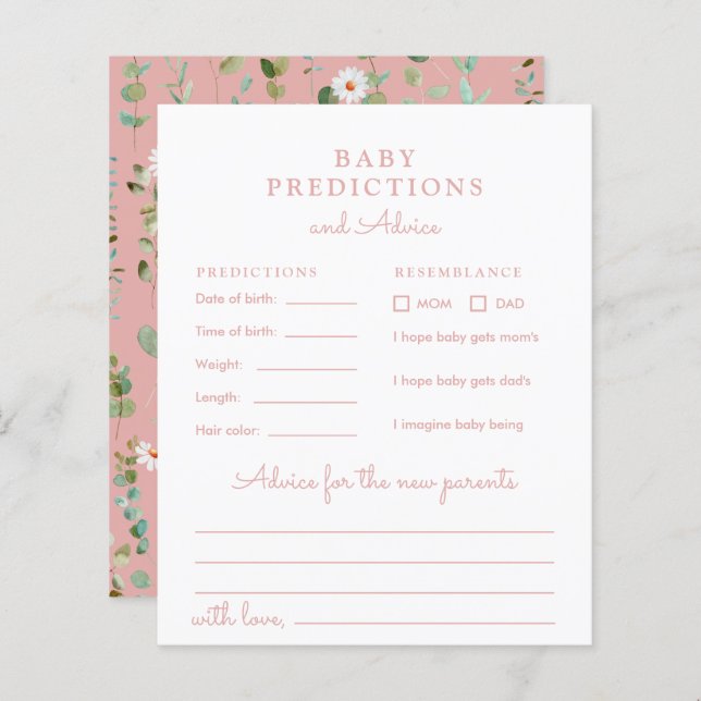 Waterverf Eucalyptus Baby Voorspellingen & Advies (Voorkant / Achterkant)