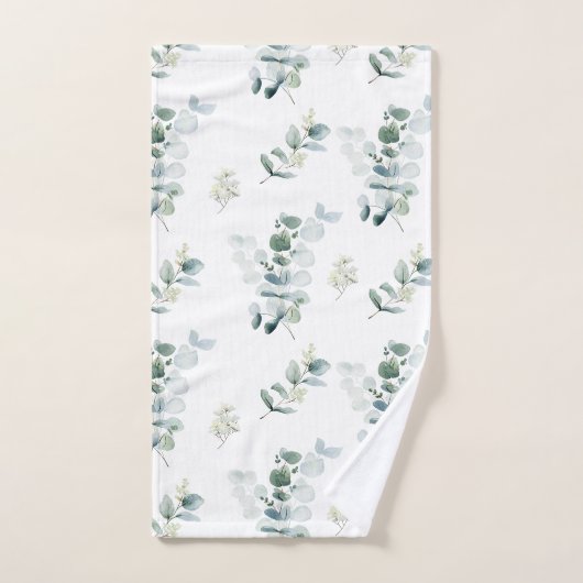 Waterverf eucalyptus bad handdoek (Handdoek)