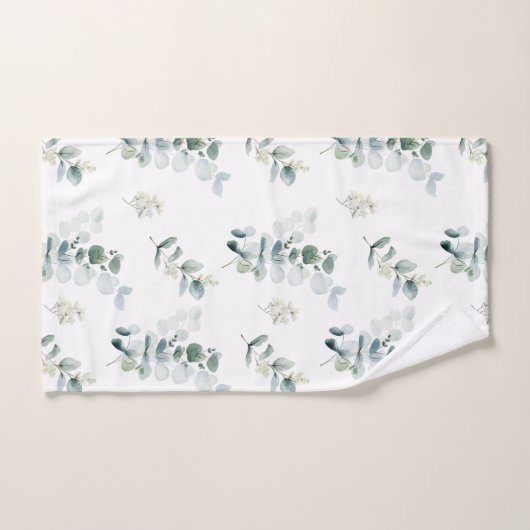 Waterverf eucalyptus bad handdoek (Handdoek)