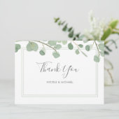 Waterverf Eucalyptus Bedankkaart (Staand voorkant)