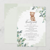 Waterverf Eucalyptus Beer Modern Baby shower Kaart (Voorkant / Achterkant)