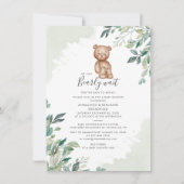 Waterverf Eucalyptus Beer Modern Baby shower Kaart (Voorkant)