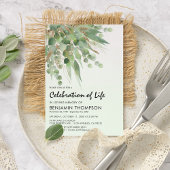 Waterverf Eucalyptus Begrafenis van het leven Kaart