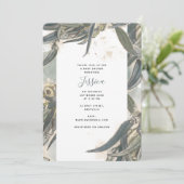 Waterverf Eucalyptus blaast groen Baby shower Kaart (Staand voorkant)