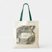 Waterverf Eucalyptus blaast groen bridesmaid Tote Bag (Achterkant)