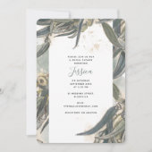 Waterverf Eucalyptus blaast groen Vrijgezellenfees Kaart (Voorkant)