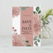 Waterverf Eucalyptus Bladbloem Save The Date (Staand voorkant)