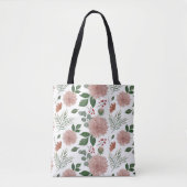 Waterverf Eucalyptus Bladbloem Tote Bag (Voorkant)