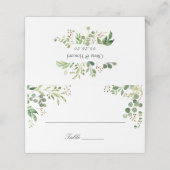 Waterverf Eucalyptus Bladergroen Bladeren Huwelijk Plaatskaartje (Buitenkant ongevouwen)