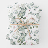 Waterverf Eucalyptus Bladtakken en -bloemen Inpakpapier Vel (In situ)