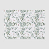 Waterverf Eucalyptus Bladtakken en -bloemen Tissuepapier (Voorkant)