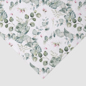 Waterverf Eucalyptus Bladtakken en -bloemen Tissuepapier (Detail)