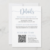 Waterverf Eucalyptus Blauw All-in-one Bruiloft Kaart (Achterkant)